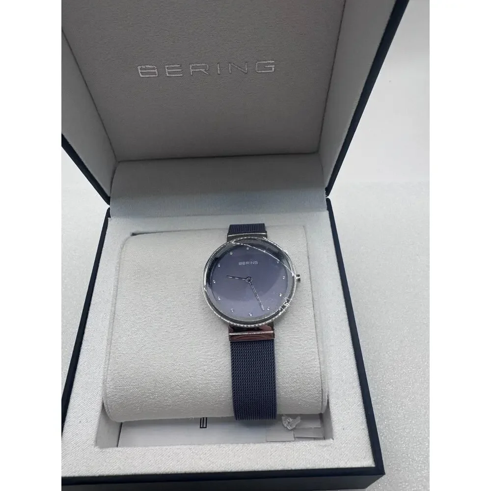 Bering Classic 10131-909 Lavender Dial Mesh Stainless Steel Women’s Watch